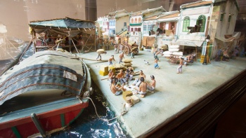 Pameran model miniatur di Fuk Tak Chi Museum di Singapura