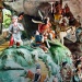 Patung berwarna dari dekat di Haw Par Villa 