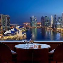 View from Ritz Carlton, Millenia overlooking the Marina Bay area