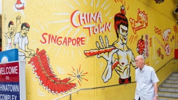 Seni Mural ‘Bruce Lee’ karya School of Design 