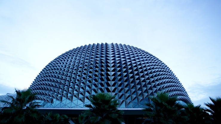 Foto wideshot Esplanade - Theatres on the Bay Singapura