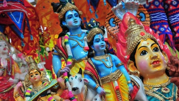 ヒンドゥー教の神々の像。