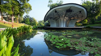 シンガポール植物園の野外ステージ（Shaw Foundation Symphony Stage）