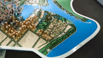 シンガポール・シティ・ギャラリーの都市計画の展示