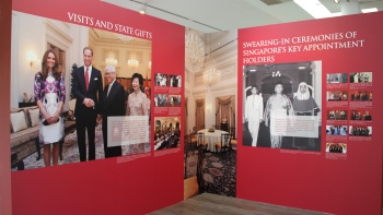 Educational exhibits at the Istana Heritage Gallery