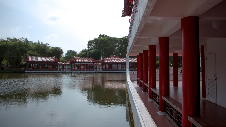 The Chinese Garden is modelled after the northern Chinese imperial style of architecture and landscaping.
