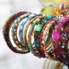 Close up shot of ethnic Indian accessories