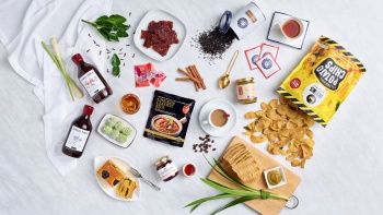 Flatlay shot of local ingredients and produce that tourists can bring back as souvenirs 