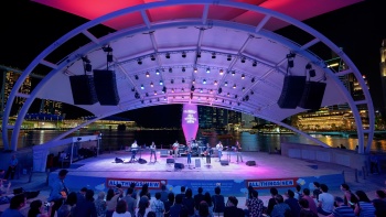 Band performance at the Esplanade outdoor theatre