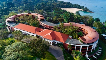 Aerial shot of Capella Singapore