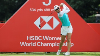 ภาพมุมกว้างของ Minjee Lee จากเกาหลีใต้ ผู้คว้าแชมป์ในการแข่งขัน HSBC Women’s World 2019