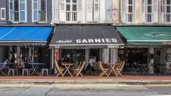 Shot of Sarnies along Telok Ayer Street