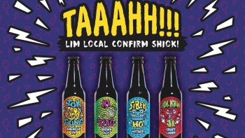 Áp phích các loại bia có hương vị khác nhau bán tại Archipelago Brewery