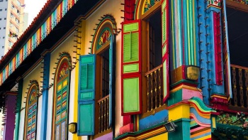 Hình chụp góc rộng ngôi nhà Tan Teng Ngiah tại Little India