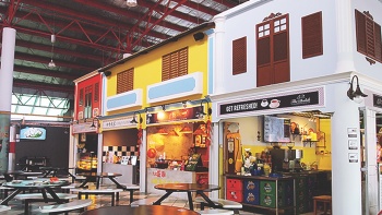 Mặt tiền các quầy hàng ở The Bedok Marketplace