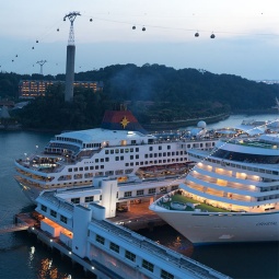 Singapore Cruise Centre’s International Terminal, across from Sentosa Island