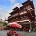 Wide shot of Buddha Tooth Relic Temple exterior